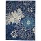 Homeroots 5 x 7 ft. Navy & Ivory Floral Area Rug 385479 - alternate 1
